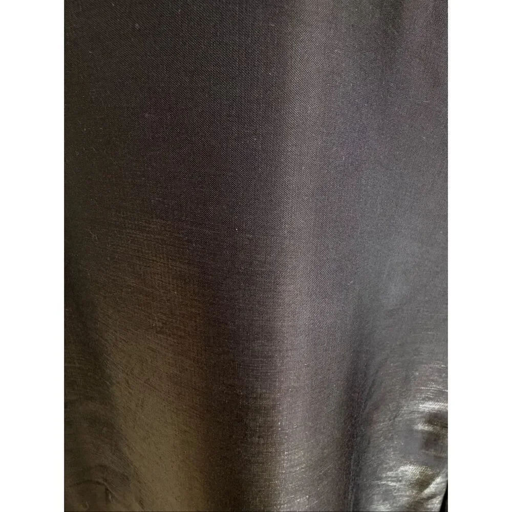 Fiesta jet black sheen shimmer iridescent maxi long A-line full skirt black 90s